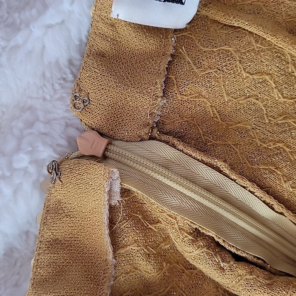 Vintage 80s / 90s Gold Sequin Slip Dress - Picture 8 of 10